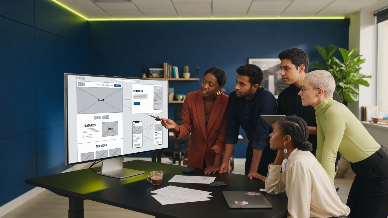 Web design workspace in Lagos